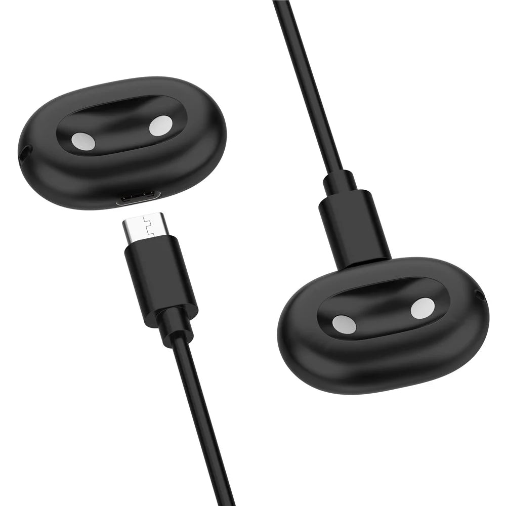 For Google Pixel Watch 4 45mm / 41mm Magnetic Charging Dock 5V 1A Type-C Portable Charger Adapter with Cable - Black - 4