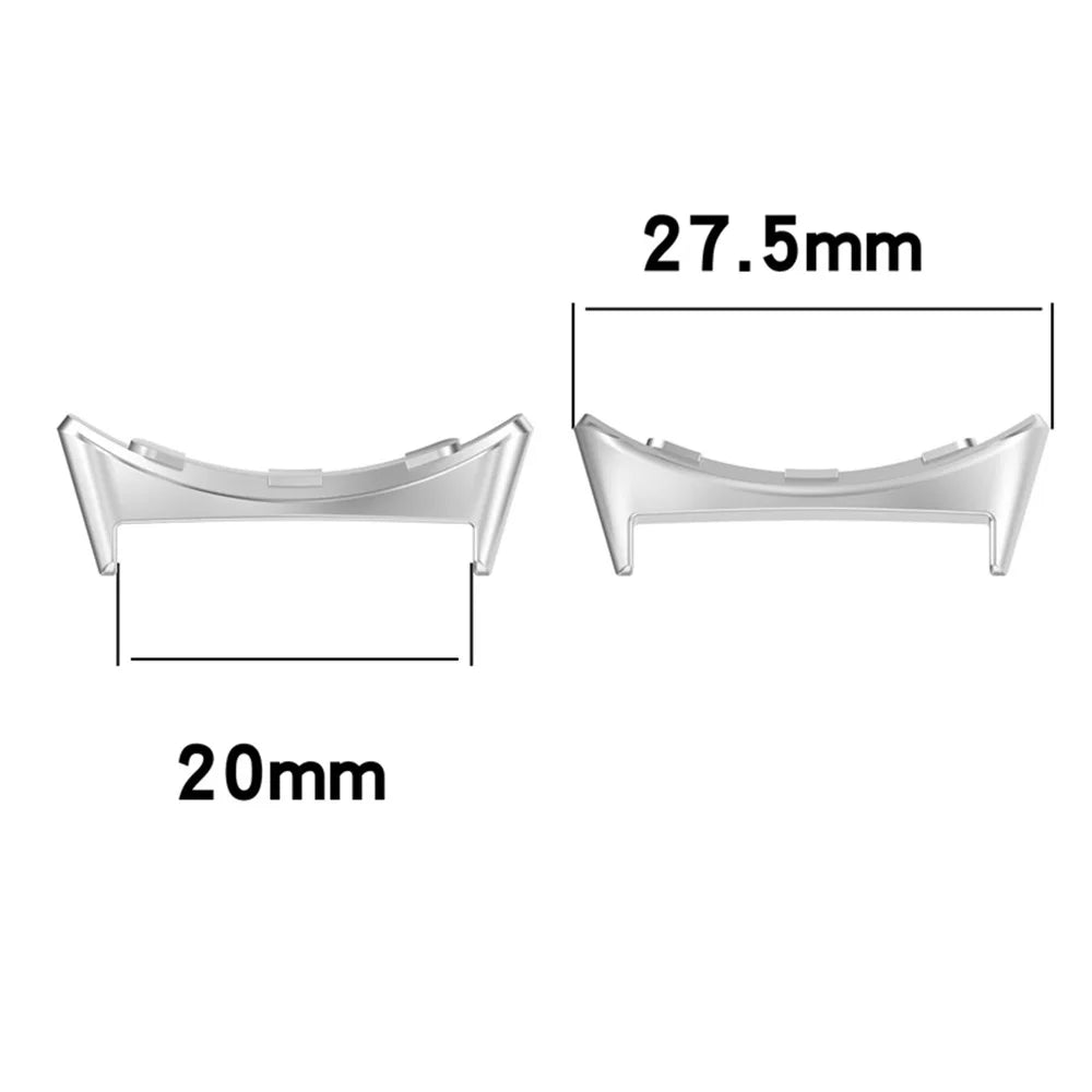 1 Pair 316 Stainless Steel Watch Band Adapter for Google Pixel Watch 4 41mm / Watch 3 41mm / Pixel Watch Strap Connector Accessory Fits 20mm Strap - Black - 2