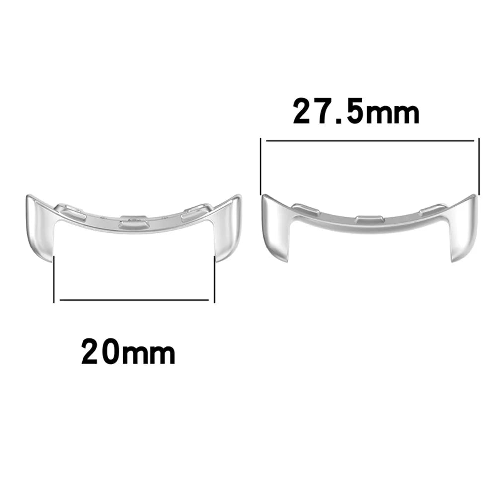 1 Pair Watch Band Adapter for Google Pixel Watch, Zinc Alloy Arc Watch Strap Connector Fits 20mm Strap - Black - 2