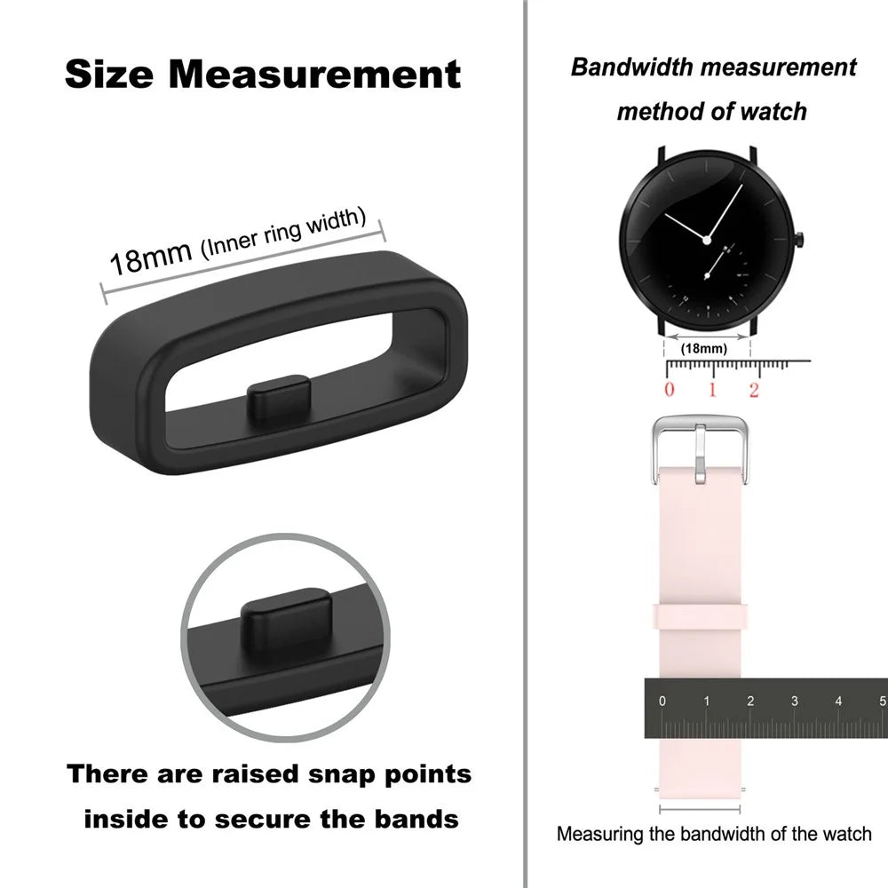 18mm Watch Band Loop Silicone Watch Holder Keeper Replacement Fastener Ring - Starlight - 2