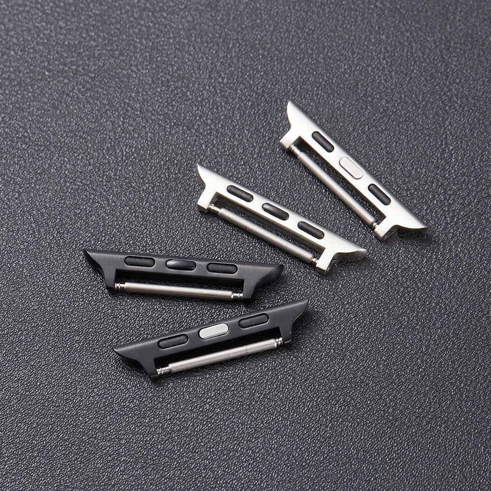 1 Pair Watch Connector for Apple Watch Series 9 8 7 41mm/6 5 4 SE (2023) SE (2022) SE 40mm/3 2 1 38mm , 20mm Stainless Steel Adapter - Gold - 4