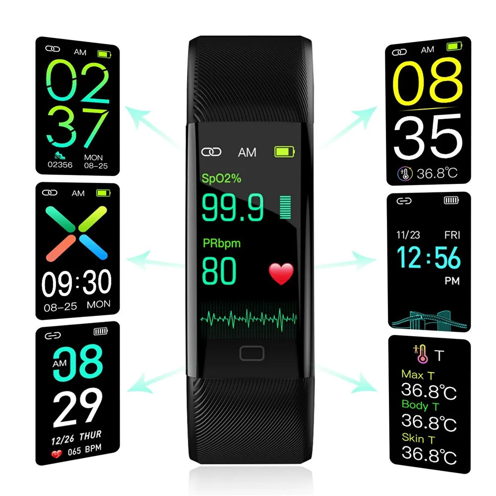 F07T Heart Rate Monitoring Smart Watch Waterproof Wrist Bracelet Fitness Tracker - Black - 3