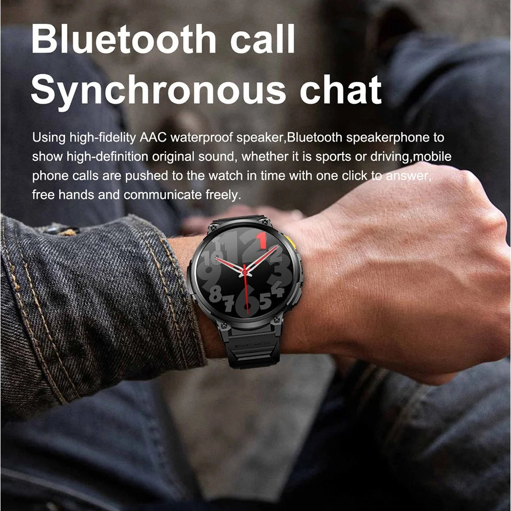 K66 1.85-inch IPS Screen Heart Rate Monitor Bluetooth-compatible Calling Sports Smart Watch with Flashlight - Black - 7