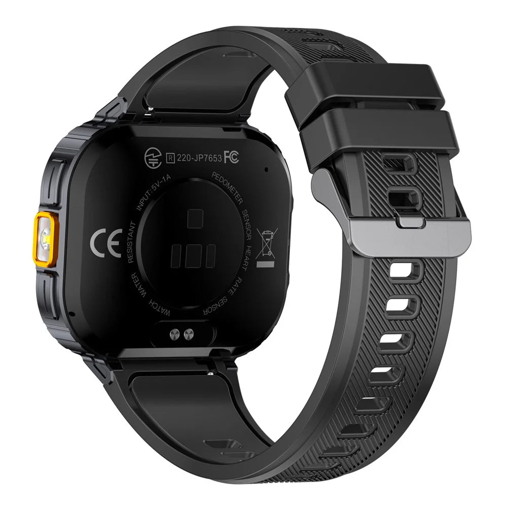 NX23 Fitness Tracker 2.0-inch Touch Screen Bluetooth-compatible Calling Health Monitoring Smart Watch - Black - 3