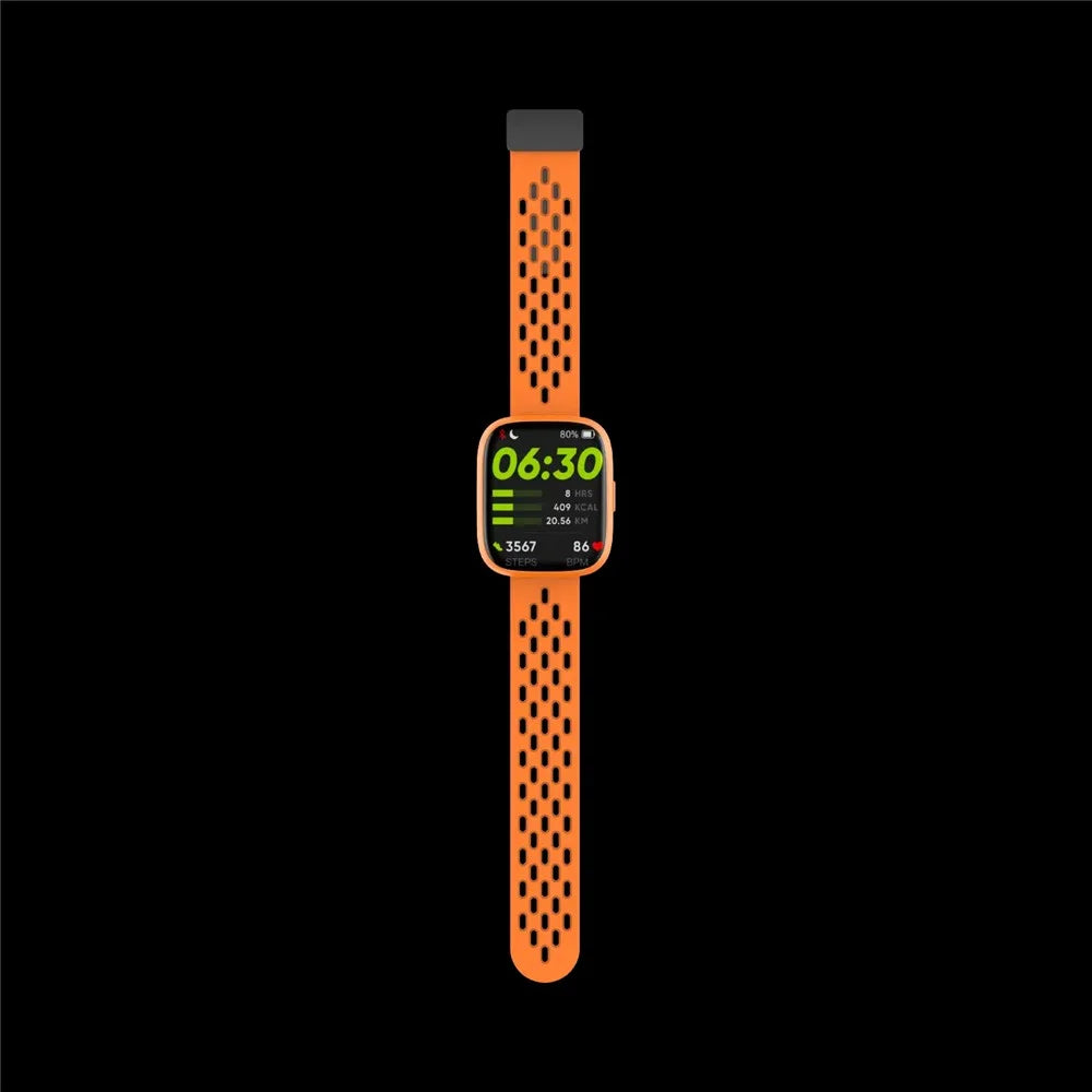 MOMAX 1-Wear Lite Smart Watch Fitness Tracker Health Monitor SpO2 Heart Rate Sleep Analysis 100+ Sport Modes IP68 Waterproof - Orange - 3
