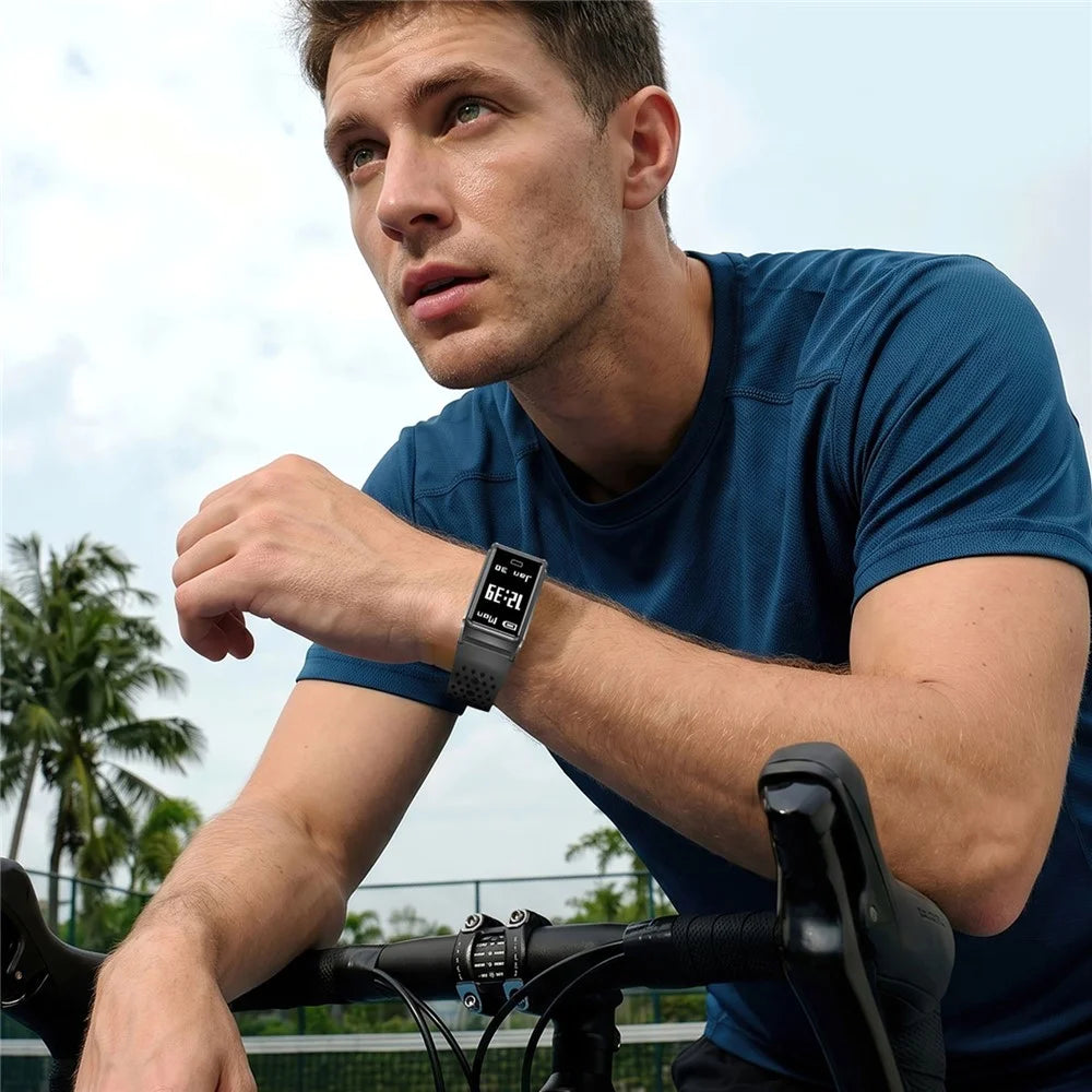B11 Ultra Thin Smart Wristband with Silicone / Nylon Straps Fitness Tracker 0.96 Inch OLED Heart Rate Blood Oxygen IPX8 Waterproof Sleep Monitor Bracelet - Black - 4