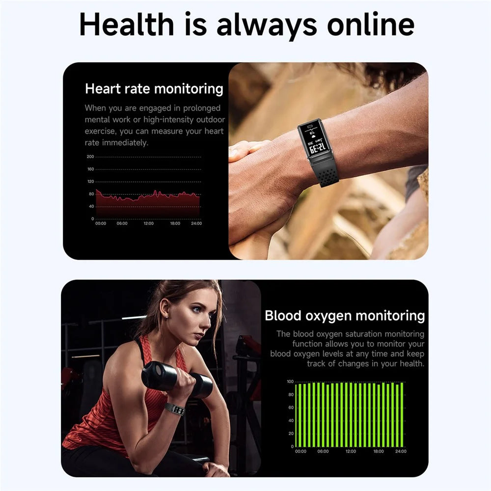 B11 Ultra Thin Smart Wristband with Silicone / Nylon Straps Fitness Tracker 0.96 Inch OLED Heart Rate Blood Oxygen IPX8 Waterproof Sleep Monitor Bracelet - Black - 6