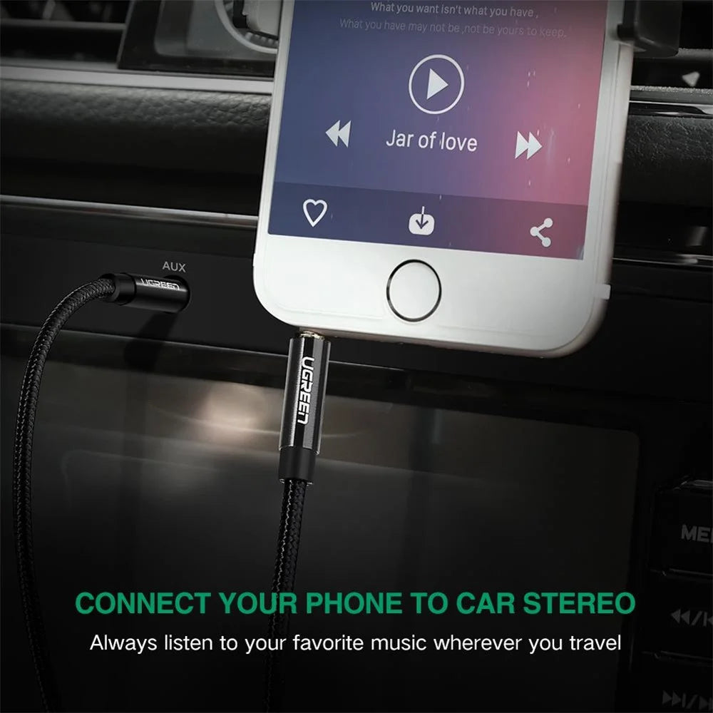 UGREEN 10688 3 Meters 3.5mm Male to Male Durable and Sturdy Stereo Audio Cable for Smartphone/MP3 Player/Tablet/Car Player - 2