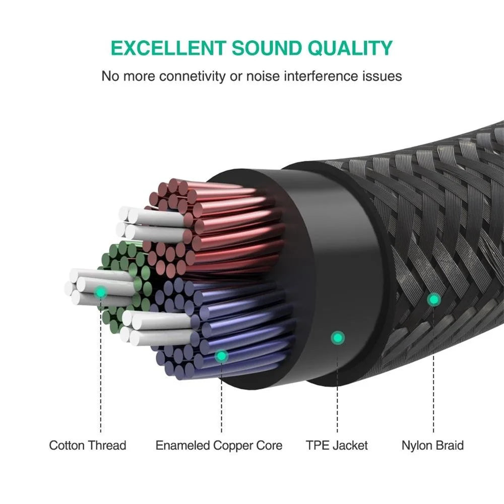 UGREEN 10688 3 Meters 3.5mm Male to Male Durable and Sturdy Stereo Audio Cable for Smartphone/MP3 Player/Tablet/Car Player - 4