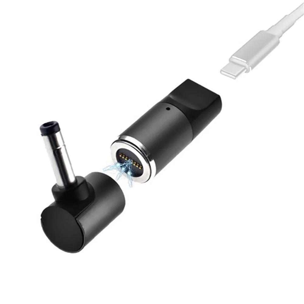 For Lenovo Ideapad Laptop Charging Adapter 100W Magnetic Type-C Female to 4.0mmx1.7mm Male Fast Charging Converter - 1