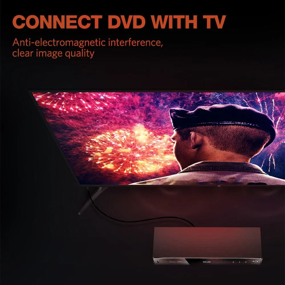 UGREEN 2m RCA Male to RCA Male Digital Coaxial Audio Cable Subwoofer Speaker Braided Cord for DVD/TV/Amplifier - 4