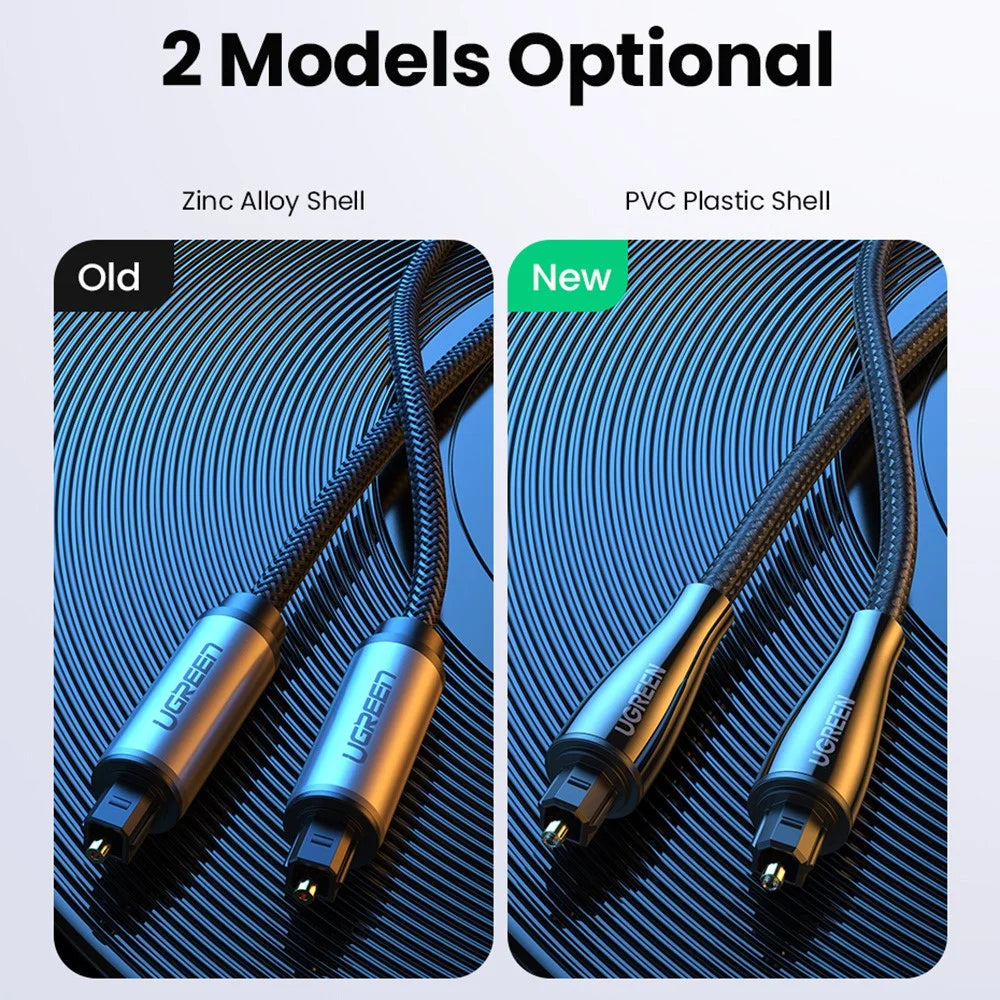 UGREEN 1m SPDIF Toslink Digital Optical Audio Cable for PS4 TV Box Speaker Wire Soundbar Amplifier Subwoofer - 7