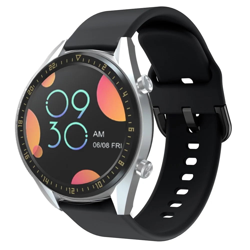 22mm Soft Silicone Smart Watch Band Adjutable Wrist Strap for Huawei Watch GT / Watch GT2 / Watch Active / Watch Buds - Black - 3