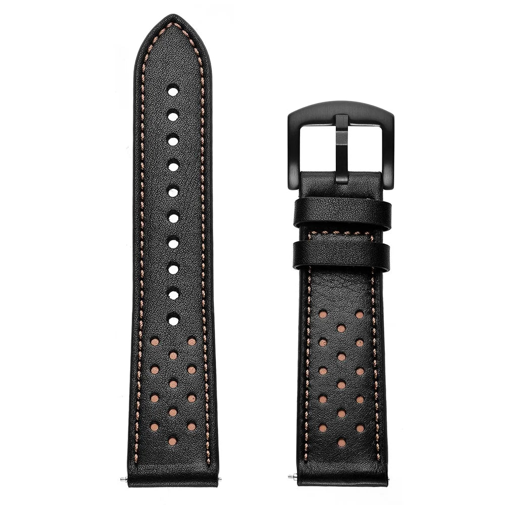 20mm Genuine Leather Coated Watch Strap for Huami Amazfit GTR 42mm - Black - 3