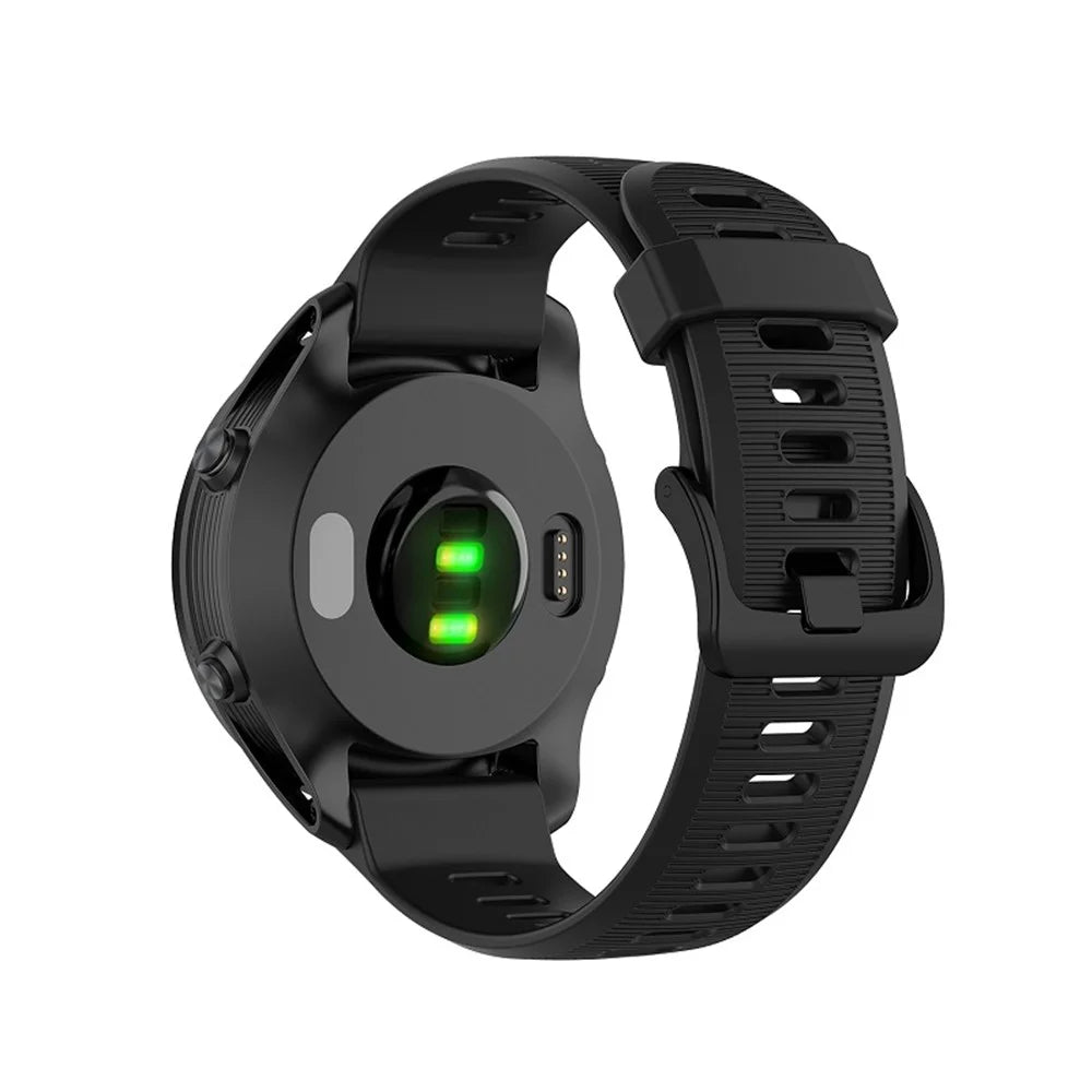 Silicone Wrist Strap Replacement for Garmin Forerunner 945 / Fenix 5 Plus / Approach S60 - Black - 3