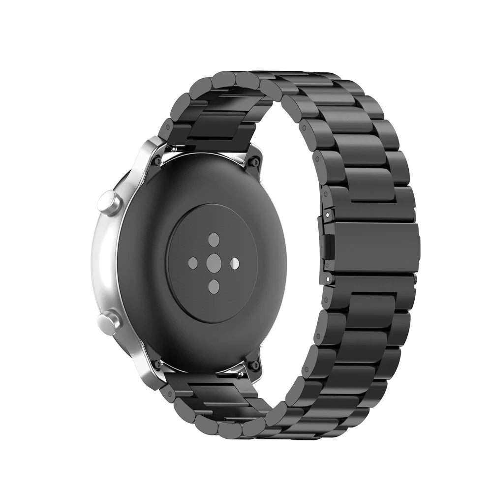 20mm Stainless Steel Watch Strap for Garmin Vivoactive / Samsung Watch Active / Huawei Watch 3 Pro New Replacement Band - Black - 3