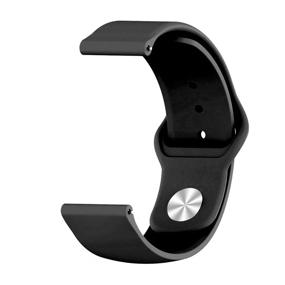 22mm Silicone Smart Watch Band Watch Strap Replacement for Huawei Watch GT 2e/GT2 46mm - Black - 2