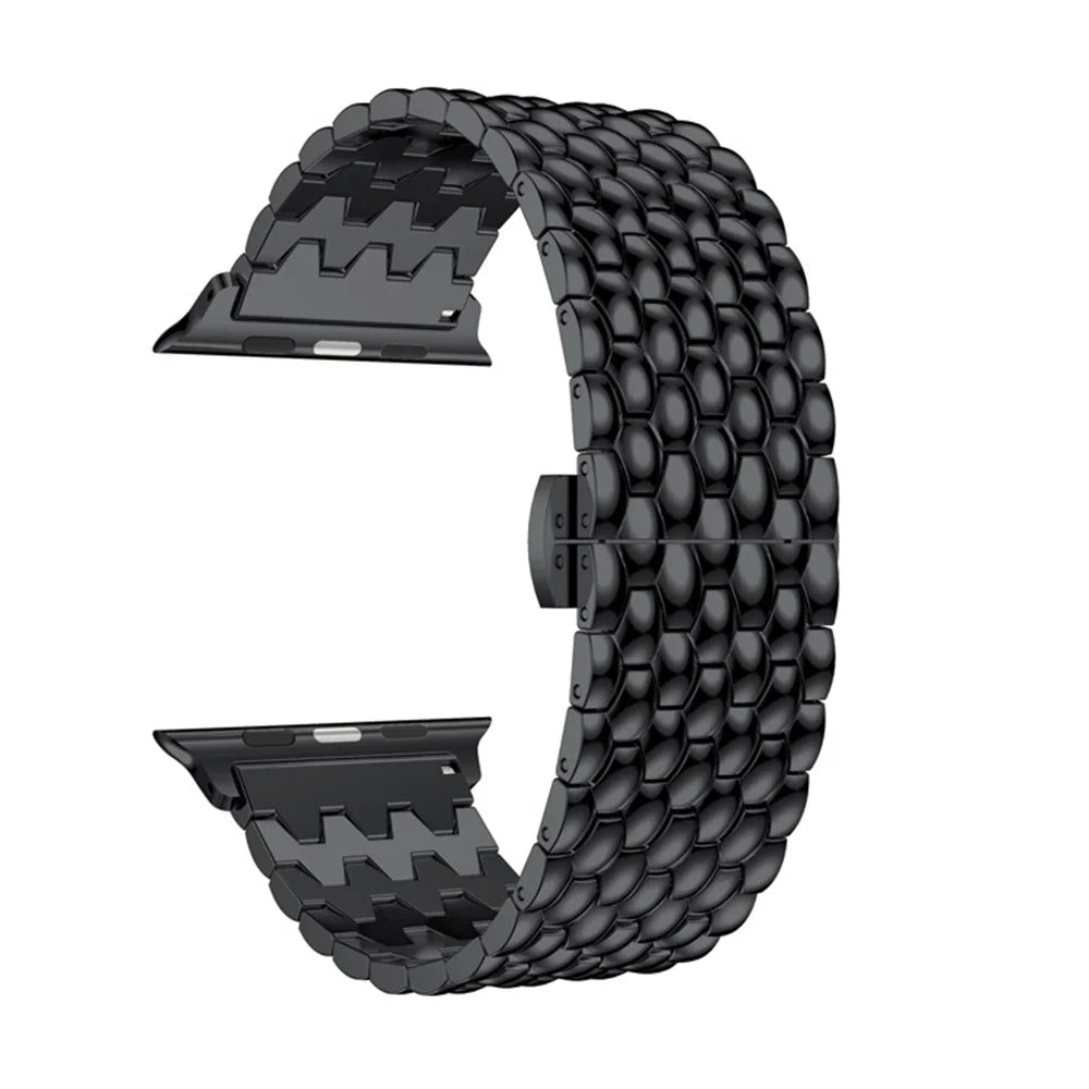 Aluminum Alloy Watch Band Strap for Apple Watch Series 11 10 42mm / 9 8 7 41mm / SE3 SE2 SE 6 5 4 40mm / 3 2 1 38mm - Black - 1