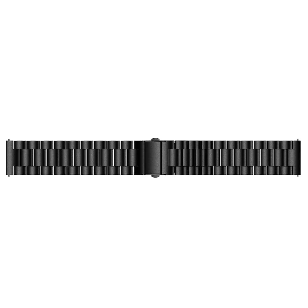 For Samsung Galaxy Watch3 41mm Stainless Steel Smart Watch Band Three-bead Replacement Strap - Black - 4