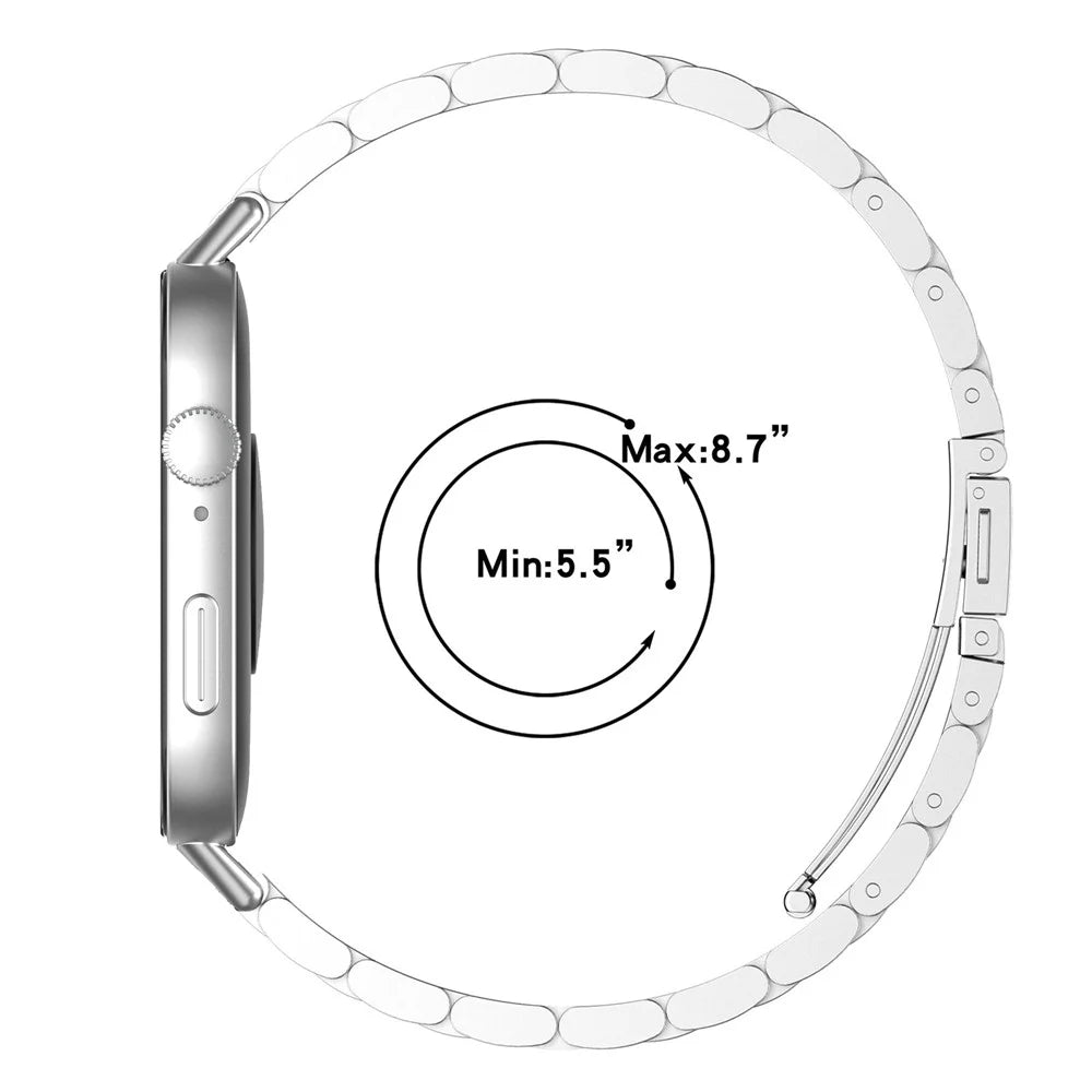 For Huawei Watch Fit 3 Replacement Band 3-Bead Stainless Steel Watch Strap with Tool - Gold - 6