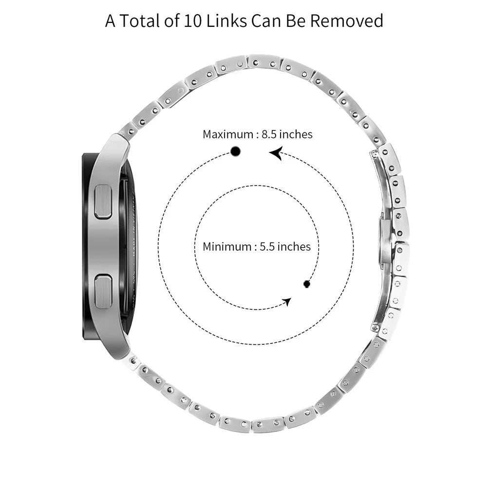 For Garmin Vivomove Style / Garminmove Style Stainless Steel Smartwatch Strap Slim Wrist Band - Silver - 4