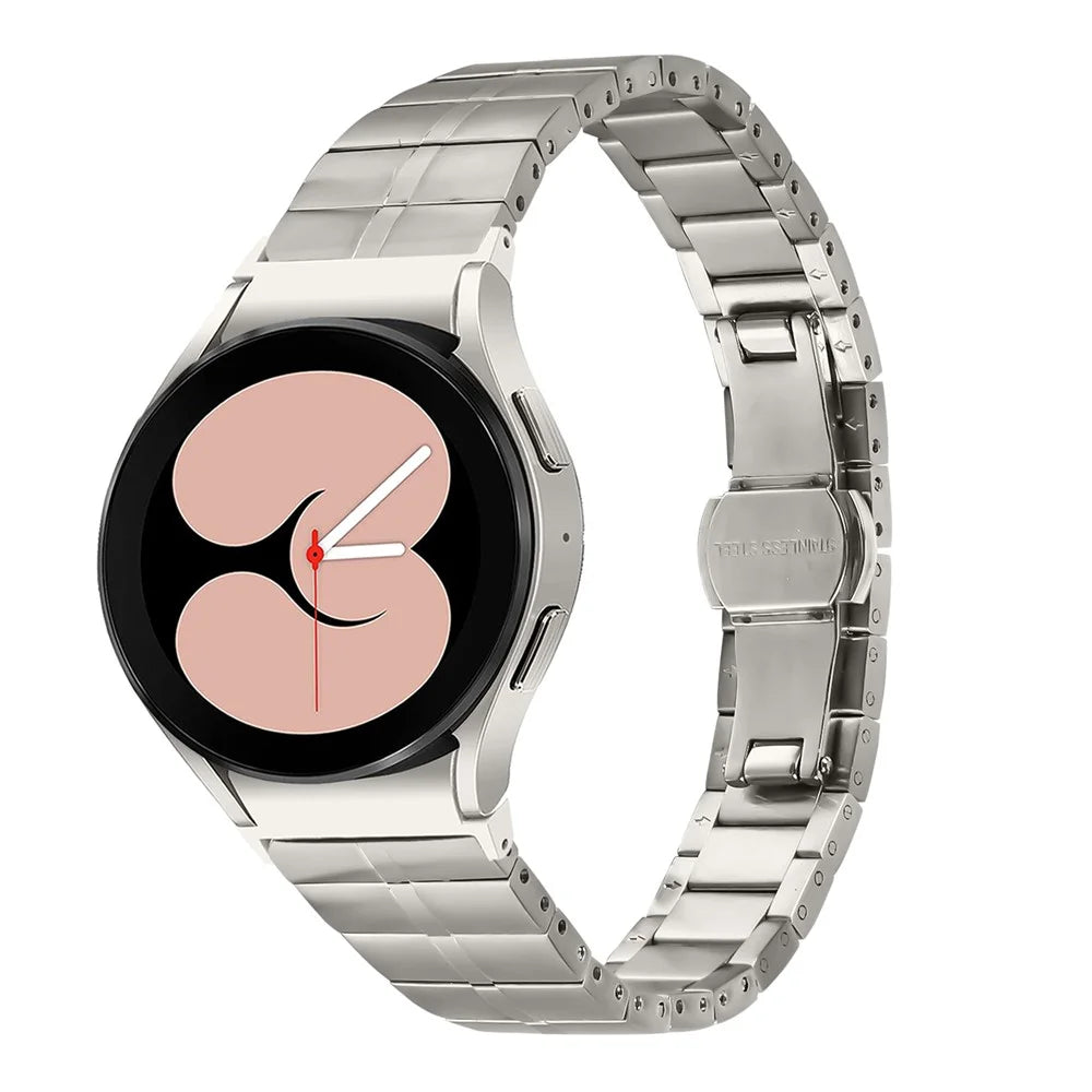 For Samsung Galaxy Watch6 40mm / 44mm / Watch6 Classic 43mm / 47mm Stainless Steel Strap Stylish Wrist Band - Titanium Grey - 2