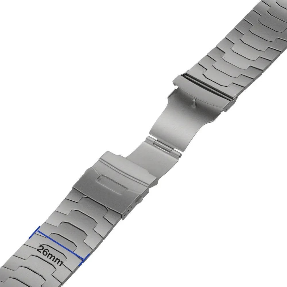 For Apple Watch Ultra 3 2 1 49mm / Series 11 10 46mm / 9 8 7 45mm / SE3 SE2 SE 6 5 4 44mm / 3 2 1 42mm Titanium Alloy 26mm Band - Titanium - 4