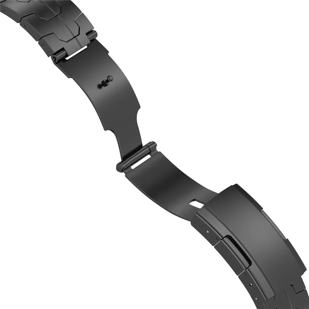 For Apple Watch Series 11 10 42mm / 9 8 7 41mm / SE3 SE2 SE 6 5 4 40mm / 3 2 1 38mm Watch Strap Titanium Alloy Bracelet - Black - 5