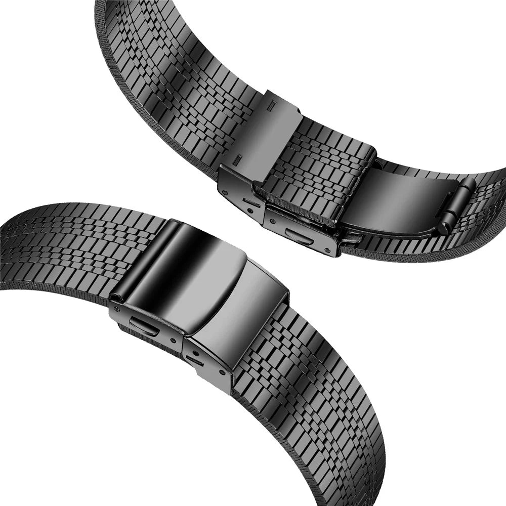 For Huami Amazfit Stratos Watch Band Stainless Steel Replacement Strap Bracelet - Black - 2