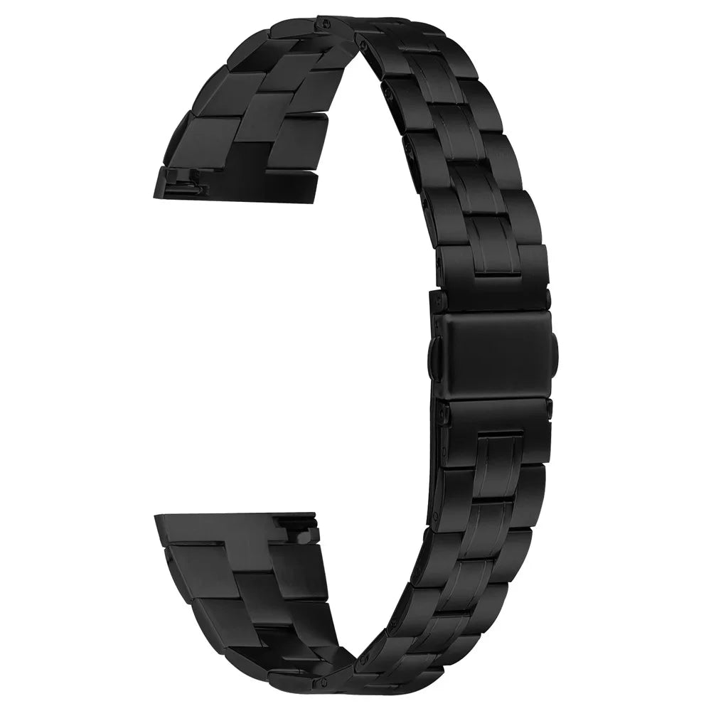 For Honor MagicWatch 2 46mm Watch Strap Stainless Steel Replacement Band - Black - 1
