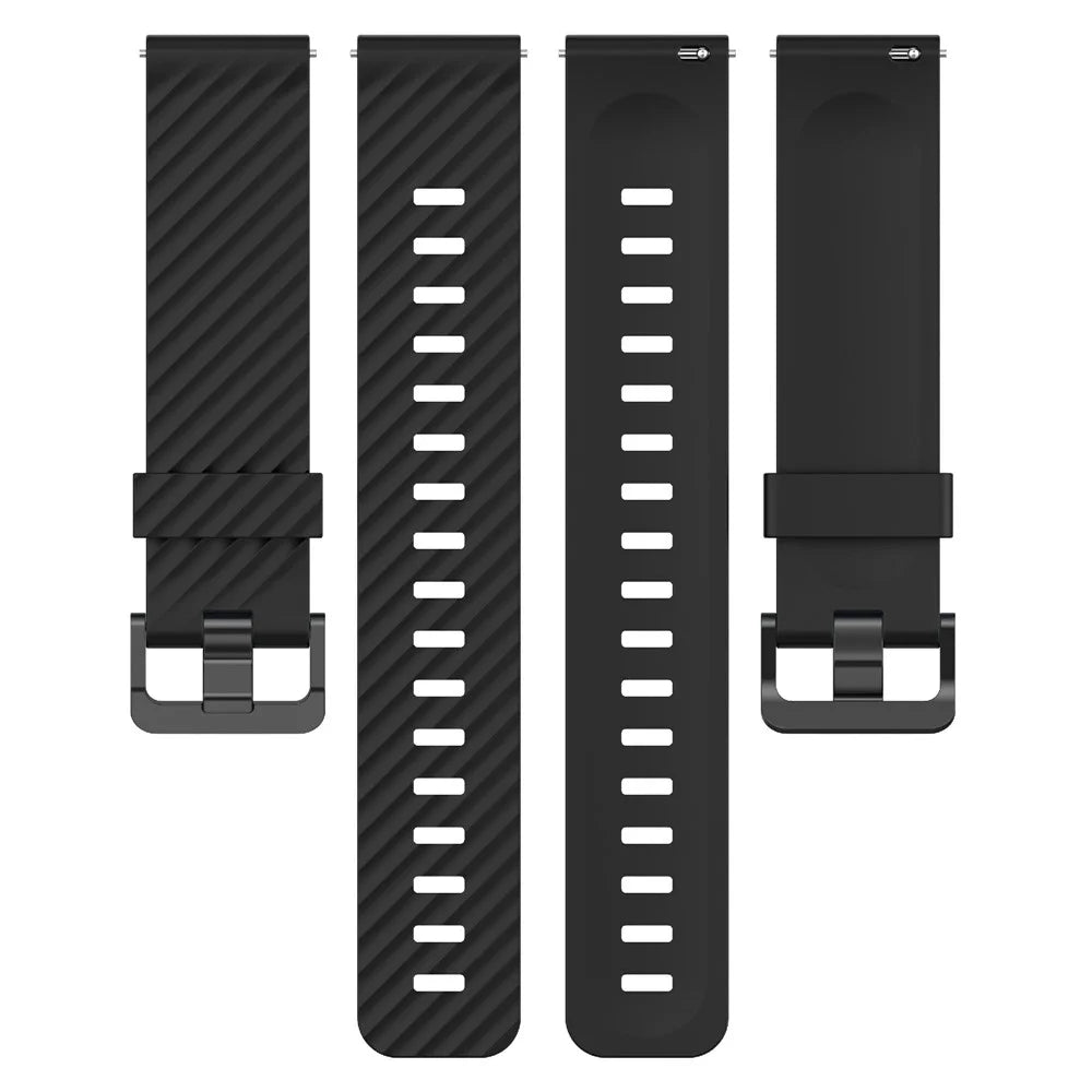 KALEBOL 22mm Silicone Band for Huawei Watch 4 / 4 Pro / GT 4 46mm Tire Pattern Watch Strap - Black - 5