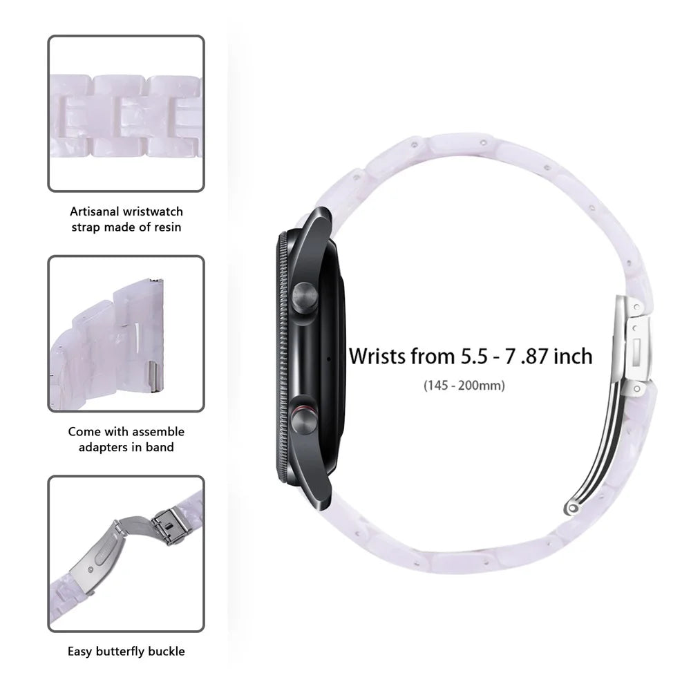 Colorful Resin Watch Band for Samsung Galaxy Watch3 45mm Replacement - White - 4