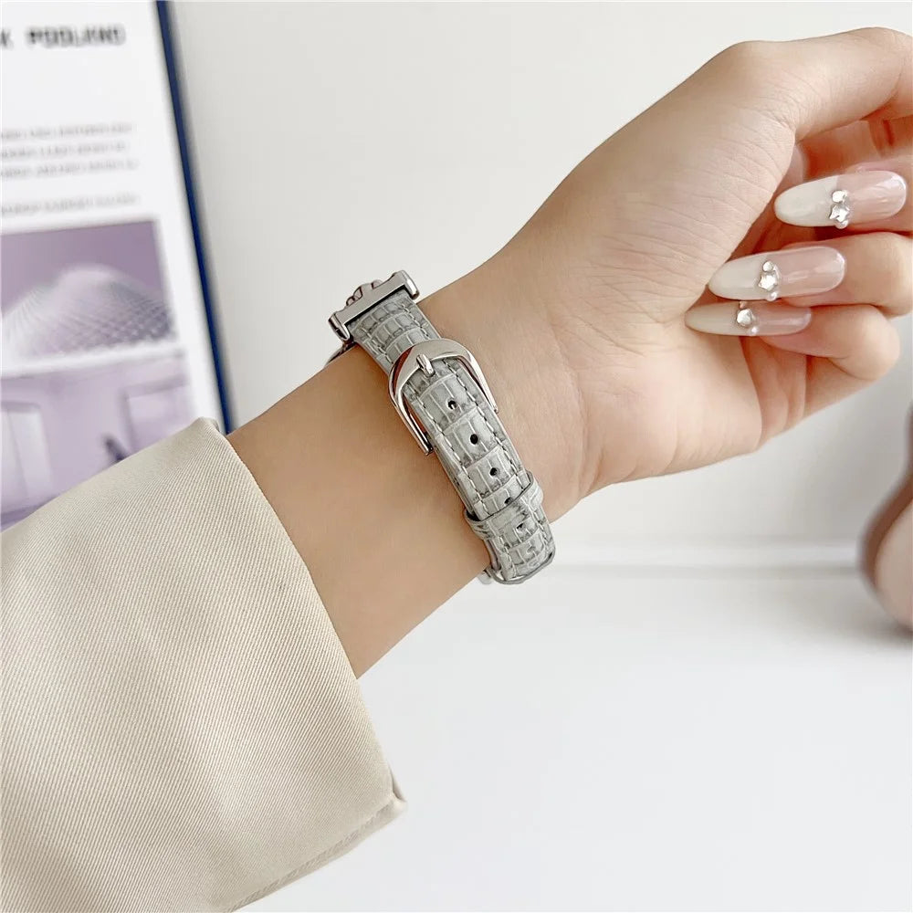 For Apple Watch Ultra 3 2 1 49mm / Series 11 10 46mm / 9 8 7 45mm / SE3 SE2 SE 6 5 4 44mm / 3 2 1 42mm Watchband - Silver / Grey - 7