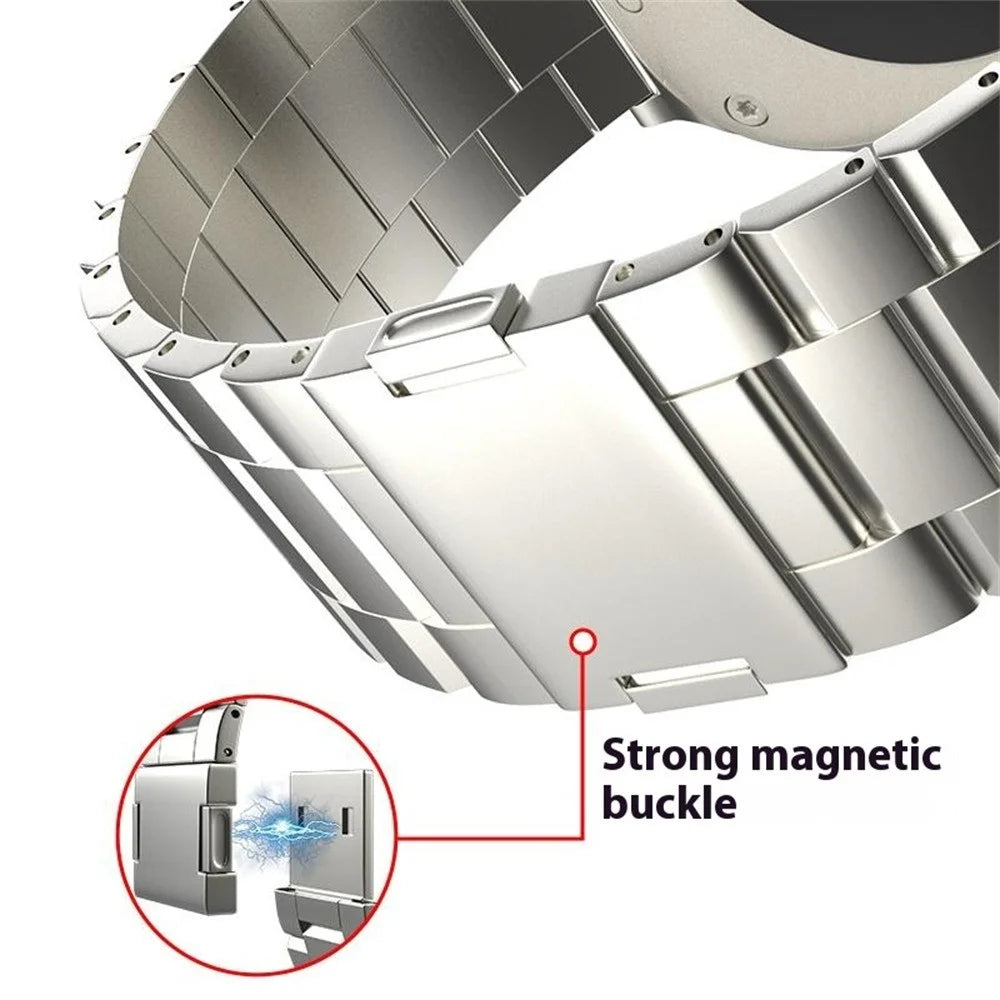 Magnetic Strap for Apple Watch Series 11 10 42mm / 9 8 7 41mm / SE3 SE2 SE 6 5 4 40mm / 3 2 1 38mm Titanium Alloy Band - Titanium - 4