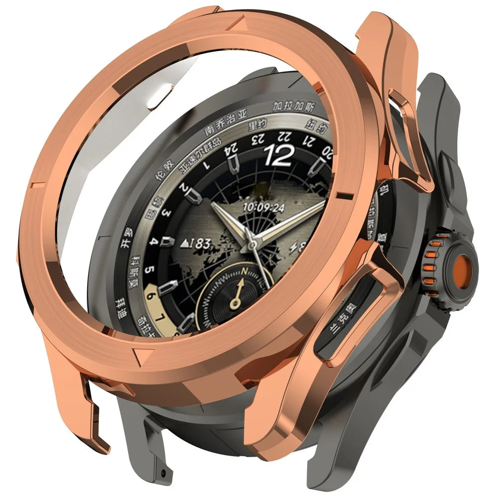 For Xiaomi Watch S4 Sport Watch Case Anti-Shock Hollow Hard PC Smart Watch Protective Cover - Rose Gold - 1
