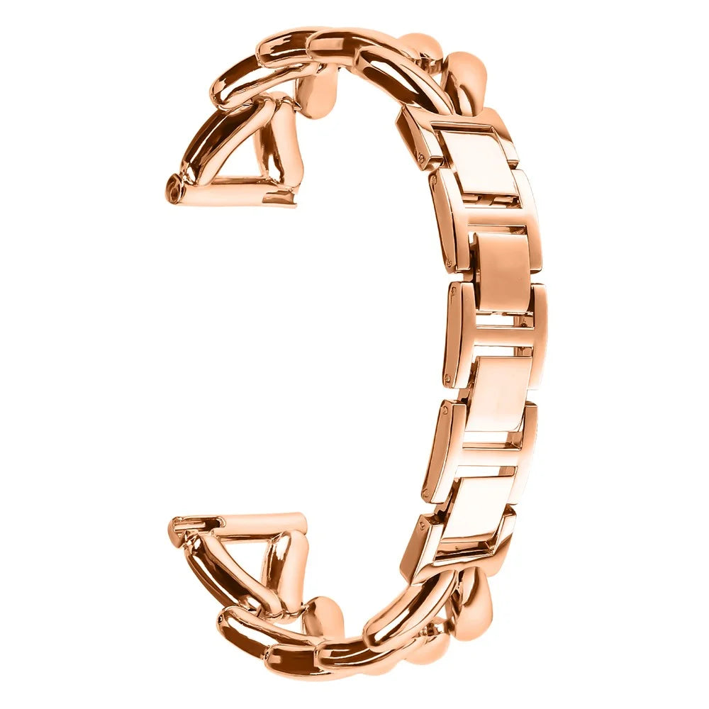 Zinc Alloy Watch Band for Huami Amazfit Bip 3 Pro / Bip 3 Twisted Metal Watch Strap Replacement - Rose Gold - 1
