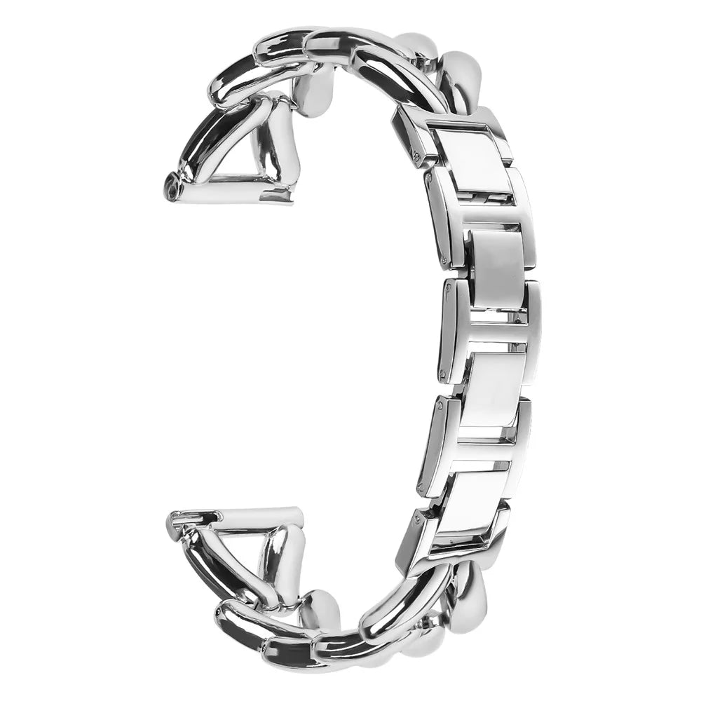 Zinc Alloy Watch Band for Garmin Vivoactive 3 Music / Vivoactive 3 Twisted Metal Watch Strap Replacement - Silver - 1