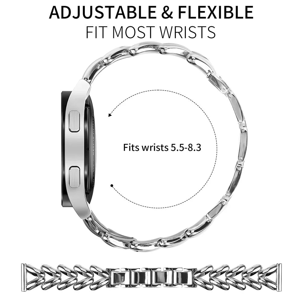 Zinc Alloy Watch Band for Garmin Vivoactive 3 Music / Vivoactive 3 Twisted Metal Watch Strap Replacement - Silver - 4