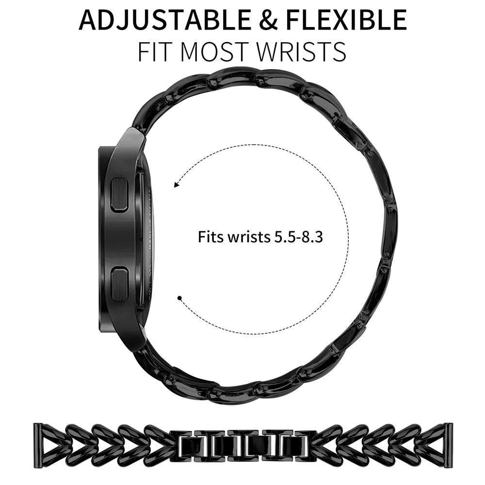Zinc Alloy Watch Band for Verizon Gizmo Watch 1 Twisted Metal Watch Strap Replacement - Black - 2