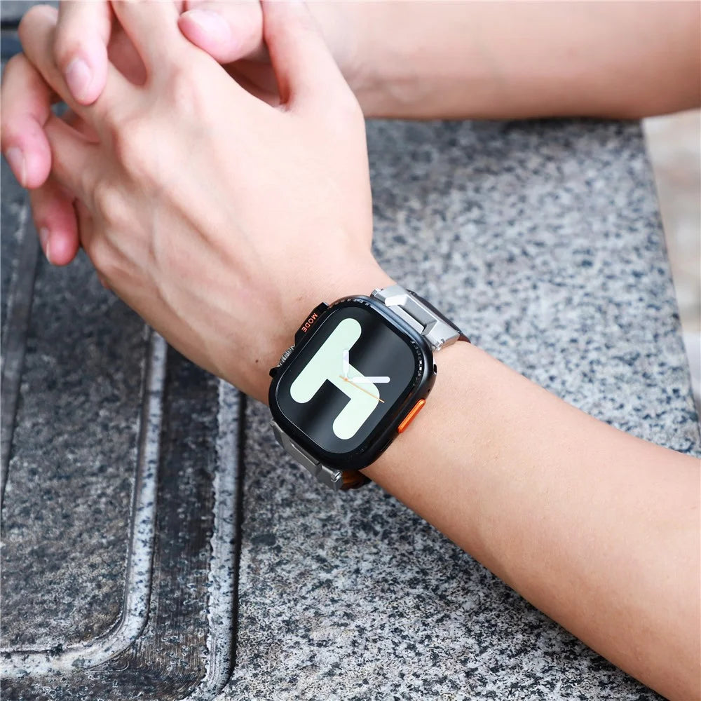 Metal Case for Apple Watch Ultra 2 49mm Protective Watch Case Cover - Black - 6