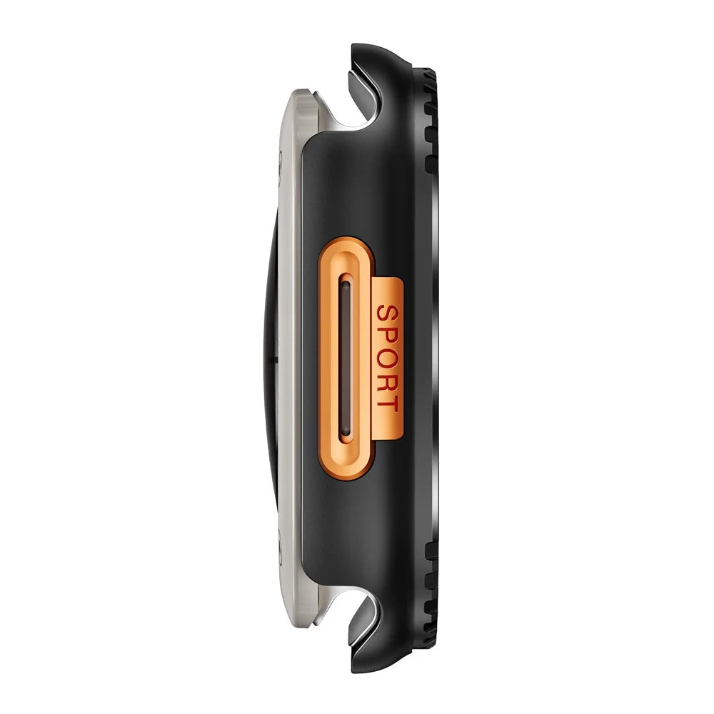 Metal Case for Apple Watch Series 9 / 8 / 7 45mm Sport Watch Protective Cover - Black - 4