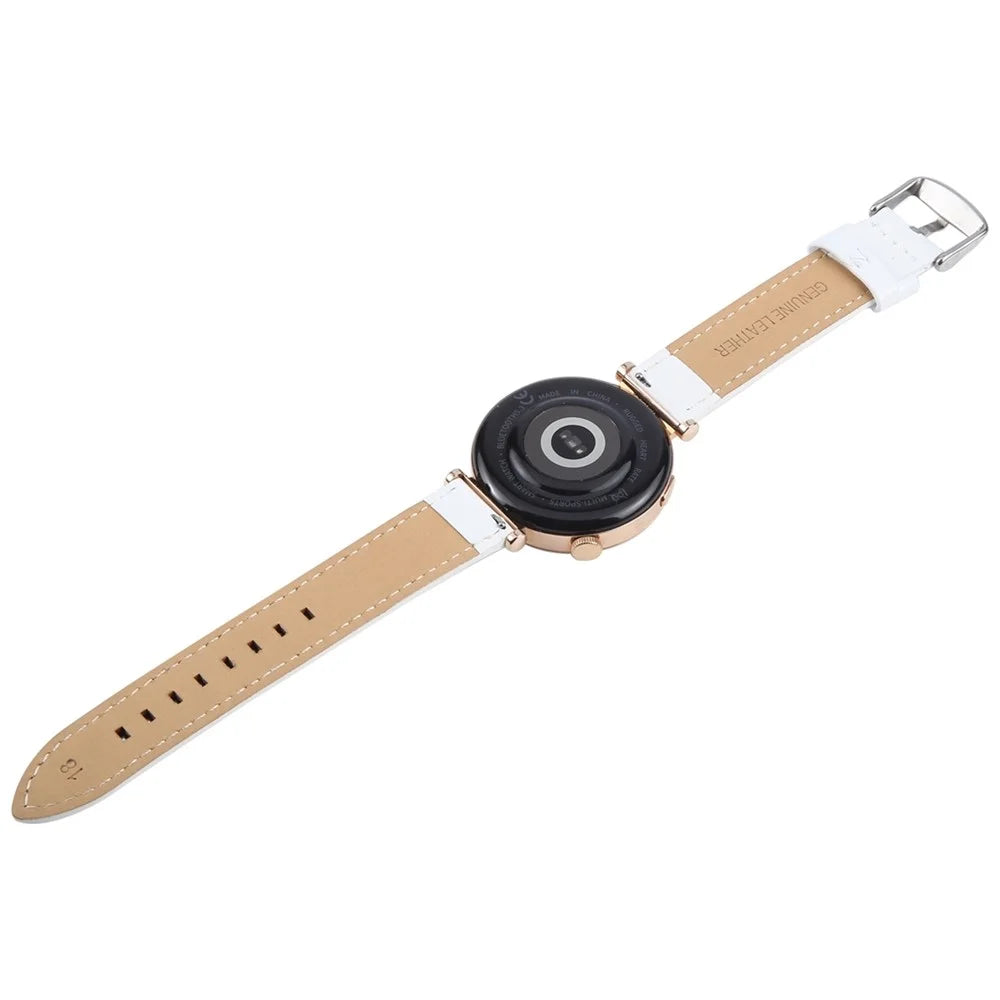 For Garmin Lily 2 Active / Lily 2 Wrist Strap 14mm Top Layer Cowhide Leather Watch Band - White - 4