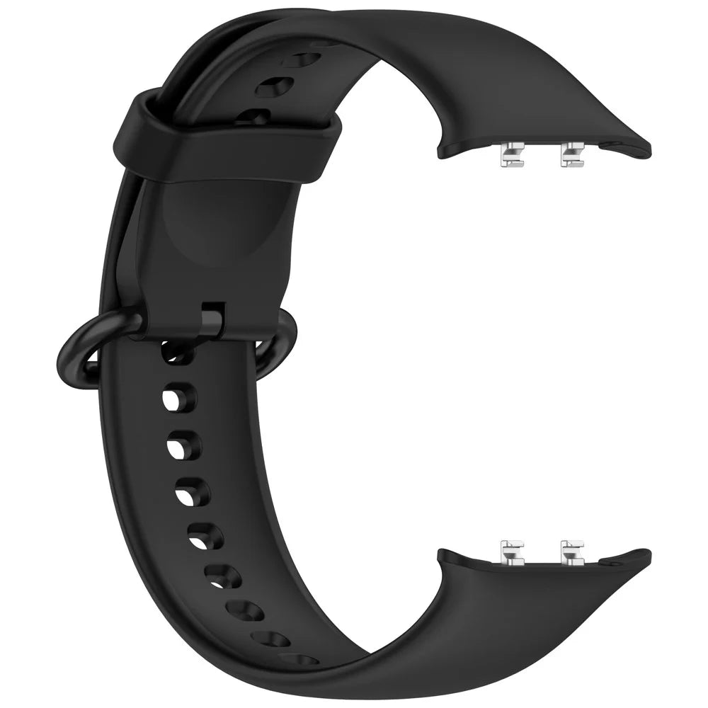 For Honor Watch 5 Silicone Band Adjustable Watch Strap Replacement Bracelet - Black - 3
