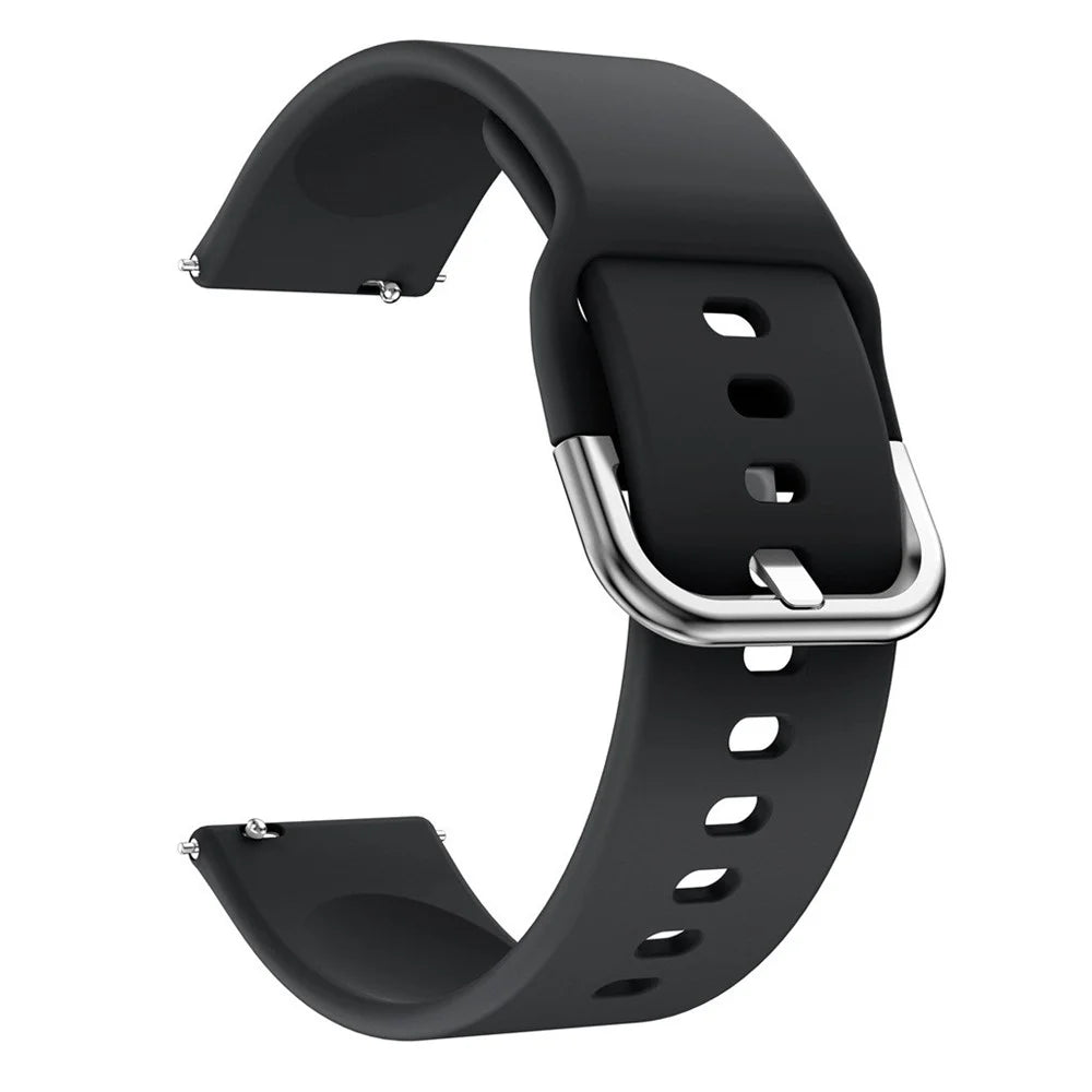 Soft Silicone Smart Watch Strap Replacement Watch Band for Samsung Galaxy Watch Active / Galaxy Watch Active2 20MM - Black - 1