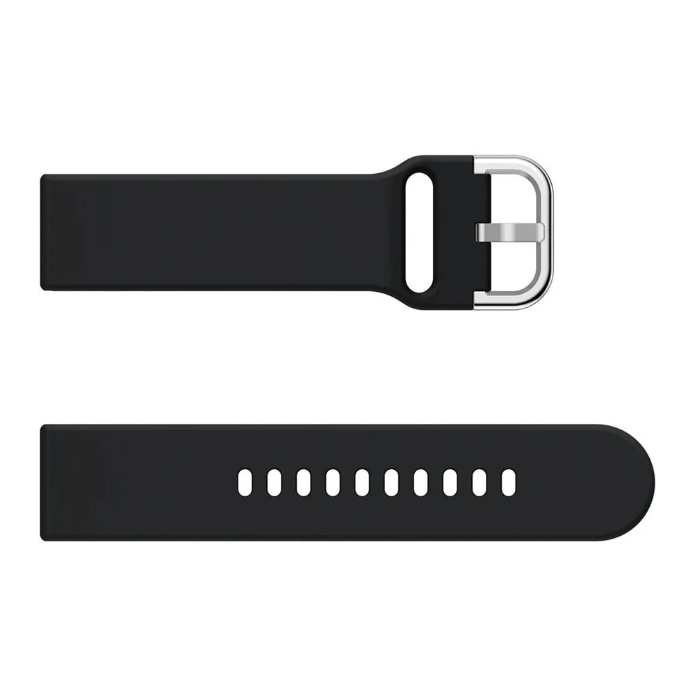 Soft Silicone Smart Watch Strap Replacement Watch Band for Samsung Galaxy Watch Active / Galaxy Watch Active2 20MM - Black - 4