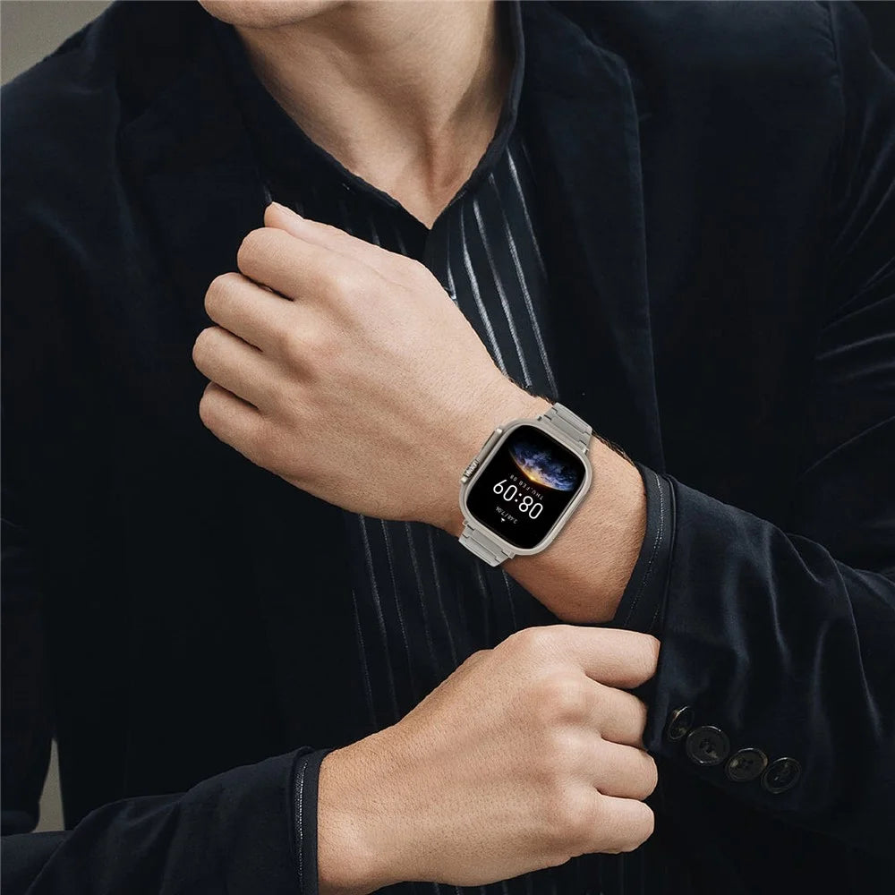 Metal Watch Band for Apple Watch Series 11 10 42mm / 9 8 7 41mm / SE3 SE2 SE 6 5 4 40mm / 3 2 1 38mm Adjustable Watch Strap - Titanium - 4