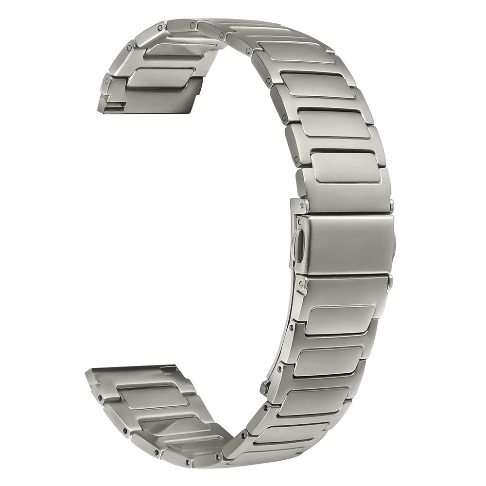 For Huawei Watch GT 42mm / 46mm Watch Band Adjustable Titanium Color Stainless Steel Metal Watch Strap - 1