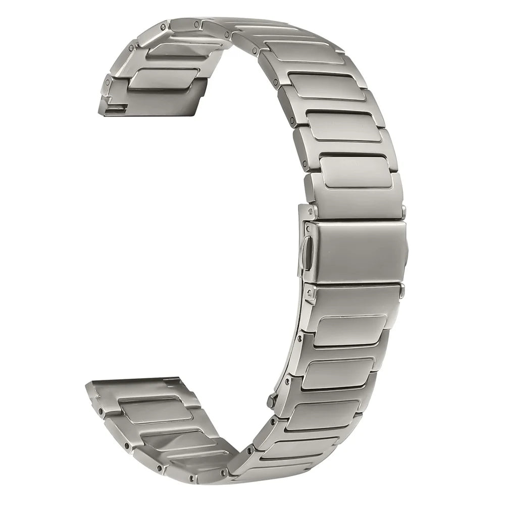 For Huami Amazfit Stratos 3 Watch Band Adjustable Titanium Color Stainless Steel Metal Watch Strap - 1