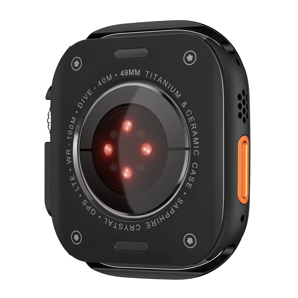 For Apple Watch Ultra 3 / Ultra 2 / Ultra 49mm Watch Case Zinc Alloy + PC Protective Cover - Black - 3