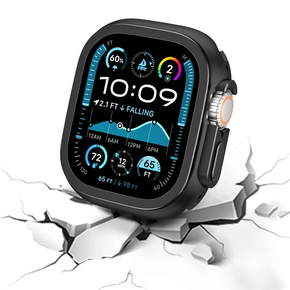 For Apple Watch Ultra 3 / Ultra 2 / Ultra 49mm Watch Case Zinc Alloy + PC Protective Cover - Black - 6